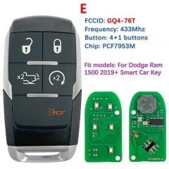 Aftermarket Smart Key Fob 433.92MHz 4A Chip GQ4-76T 68374993 68375455 68365299 For Dodge RAM 2500 3500 4500 5500 Remote