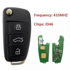 Replacement 3 Button Flip Remote Key Control 433mhz With ID46 Chip For Chery Arrizo 5 2016 - 2017