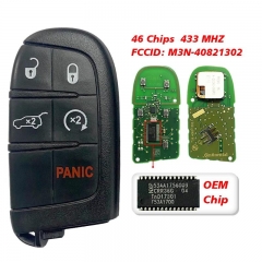 Original Genuine 5 Button Smart Key For Dodge Durango 2014-2017 Remote 433MHZ PCF7945 Chip 68150061AC M3N-40821302