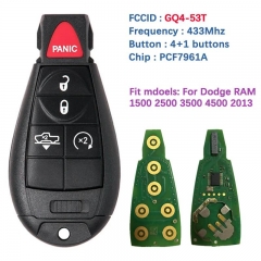 Original 5 Button Key For Dodge RAM 1500 2500 3500 4500 2013-2018 Remote FCCID GQ4-53T 68159655AF PCF7961A 433MHz