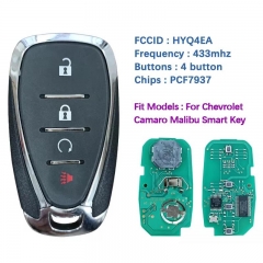 Aftermarket 4 Button Smart Keyless Entry Remote 433MHz HYQ4EA 13508871 For Chevrolet Camaro Malibu 2016-2022