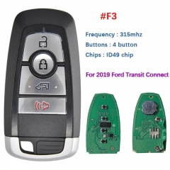 Aftermarket 4 Button Remote Key For Ford Edge Explorer Expedition Fusion Mondeo With 315 Mhz 49 Chip