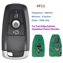 3 Button Aftermarket Replacement Remote Key For Ford Edge Explorer Expedition Fusion Mondeo With 434 Mhz 49 Chip