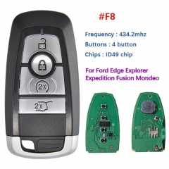 Replacement 4 Pieces Remote 4 Button Key With 434.2Mhz 49 Chip For Ford Edge Explorer Expedition Fusion Mondeo