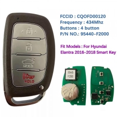 Aftermarket 4Button Smart Key For Hyundai Elantra 2015-2018 Proximity Remote 8A Chip CQOFD00120 95440-F2000 95440-F3000