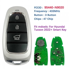 Aftermarket 3 Buttons Key Smart Keyless Go Remote Key 433MHz 47 Chip 95440-N9020 FOB-4F25 For Hyundai Tucson 2021+