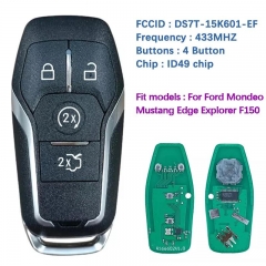 Aftermarket 4 Button Smart Remote Key For Ford Mondeo Mustang Edge Models With 434MHZ 49 Chip FCCID DS7T-15K601-EF