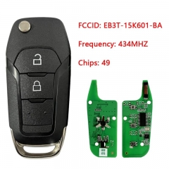 Aftermarket 2 Button Remote Key For Ford Ranger Frequency 433Mhz FCCID Number EB3T-15K601-BA HITAG-Pro Chip