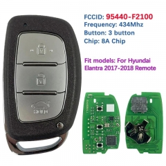 Aftermarket 3 Button Smart Key Control 433MHz 8A Chip 95440-F2100 Keyless Go Remote For Hyundai Elantra 2017-2018