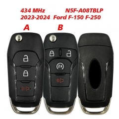 Aftermarket 3/4 Button Remote Start Flip Key For Ford F-150 F-250 2023-2024 49 Chip 434mhz FCC ID N5F-A08TBLP