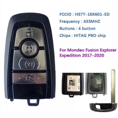 Original 4 button Smart Key 433.92 MHz FSK HITAG PRO Part No HS7T-15K601-ED/ DS7T-15K601-EF For Ford Mondeo Explorer