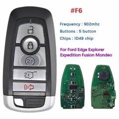 Remote 5 Button Key With 902 Mhz 49 Chip For Ford Edge Explorer Expedition Fusion Mondeo