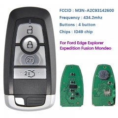 Aftermarket 4 Button Smart Key Keyless Remote Fob 164-R8172 FCCID M3N-A2C93142600 49Chip 434.2MHz For Ford Mustang 2018