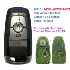 Original 4Button Smart Key For Ford Transit Connect 2019 2020 Remote Contorl 315Mhz ASK 49 Chip M3N-A2C931423 164-R8234