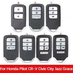 Replacement Smart Key For H-onda Pilot CR-V Civic City Jazz Grace Fit Remote Control 2/ 3/ 4/ 5 Buttons 433MHz KR5V2X