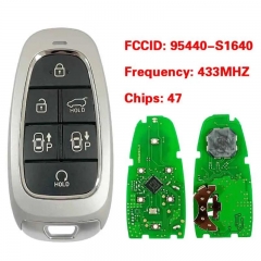 Aftermarket 6 Button Smart Remote Key 6 Buttons 433MHz 47 Chip FCCID 95440-S1640 For Hyundai Santa Fe 2023