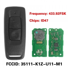 Original 2 Buttons Smart Motorcycle Key For H-onda PCX160 FORZA NSS350 2021+ Remote 35111-K1Z-U11-M1 Chip ID47 433.92Mhz