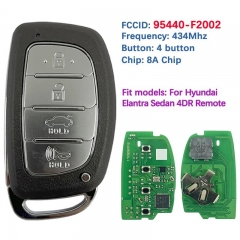 Aftermarket 4 Button Smart Key Remote Control Fob Part Number 95440-F2002 8A Chip For Hyundai Elantra Sedan 4DR 2020