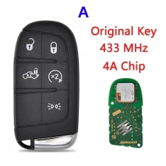 Original 4/5 Button Key For Fiat 500 500L 500X Smart Key Remote Control 4A HITAG AES Chip M3N-40821302/735637066