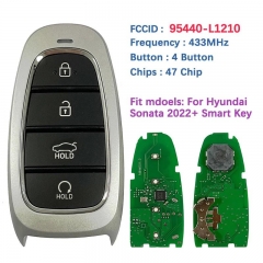 Aftermarket 4 Button Smart Key For Hyundai Sonata 2019-2020 Keyless Remote 47 Chip 433 MHz FOB-4F26 FCCID 95440-L1210