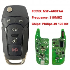 Original PCB Smart Key For Ford Transit Connect 2020 5 Button Flip Remote PN 164-R8255 N5F-A08TAA 49 128Bit Chip 315Mhz