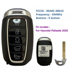 Aftermarket 5 Button Smart Key Genuine Remotes 433MHz FCCID Number 95440-S8010 For Hyundai Palisade 2020