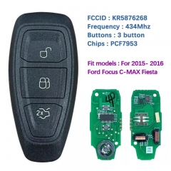 Aftermarket 3 Button Smart Key Frequency 434MHz Transponder PCF7953 Chip KR5876268 For Ford Focus C-MAX 2015+