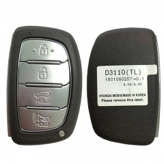 Original/Aftermarket 4 Buttons Smart Remote Key For Hyundai Tucson 2018 433MHz HITAG 3 Transponder 95440-D3110