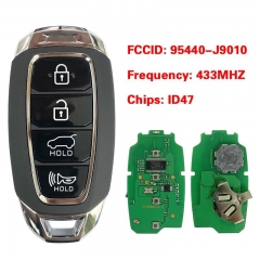 Aftermarket 4 Button Smart Key For Hyundai Kona Remote Keyless Control 47 Chip 433Mhz ASK 95440-J9010 With Logo Blade