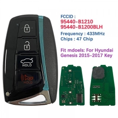 Aftermarket Smart Key For Hyundai Genesis 2015-2017 Remote 433 MHz 47 Chip FCCID SY5DHFNA433 95440-B1210 95440-B1200BLH