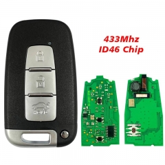 Aftermarket 3 Button Smart Remote Key For Hyundai Coupe I30 IX35 Entry Fob 433MHz ID46 Chip 95440-2M150 SVI-HMFEU04