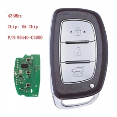 Replacement 3 Button Smart Remote Key Fob For Hyundai Sonata 2015 - 2018 433Mhz 8A Chip 95440-C3000