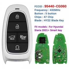 Original PCB 5 Button Smart Key For Hyundai Staria 2022 Remote Fob 47 Chip 433MHz FCCID 95440-CG030