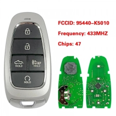 Aftermarket 5 Button Smart Remote Keyless Key 47 Chip 433MHz FCCID 95440-K5010 For Hyundai Santa Cruz 2022