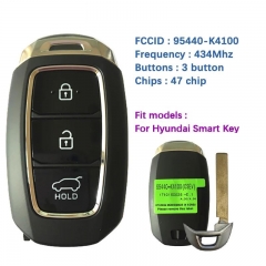 Original 3 Button Smart Key With 433Mhz 47 Chip FCCID Number 95440-K4100 (OSEV) For Hyundai Genuine Remote