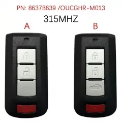 Aftermarket 3/4 Button Smart Key PN 8637B639 OUCGHR-M013 315MHZ 47 Chip For Mitsubishi Mirage Eclipse Cross 2018-2022