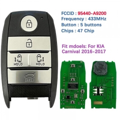 Aftermarket Key Smart Remote Key 433 MHz HITAG 3/47 chip FCC SVI-YPFGE05 95440-A9200 For KIA Carnival 2016-2017