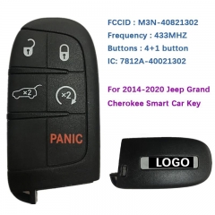 Original 5 Button Smart Key For Jeep Grand Cherokee 2014-2020 With 433Mhz PCF7945 PN Numebr 68143505AC / M3N40821302