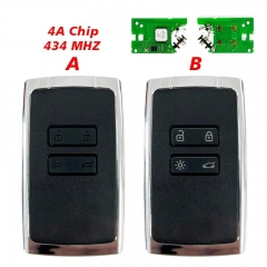 Aftermarket 4 Buttons Smart Keyless Key 434 MHz 4A Chip NCF29A1 For R-enault Megane 4 Talisman 5 Espace 5 Kadjar