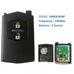 Original 2 Button Remote Car Key Control For Mazda With Frequency 433MHz Siemens System FCCID 5WK43409F