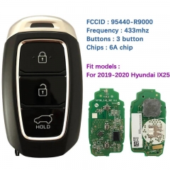 Original 3 Button Smart Key Remote 433Mhz 6A Chip 95440-R9000 For Hyundai IX25 1.5L 2019-2020