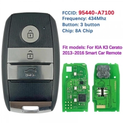 Aftermarket 3 Button Smart Keyless Entry Remote Fob With 8A Chip 433Mhz FCC 95440 A7100 For Kia K3 Cerato 2013-2016