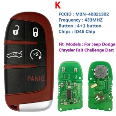 Multi-function Smart Car Key For Jeep Compass 2015-2020 Remote Fob Control ID46 Chip 434MHZ M3N40821302 56046759AC