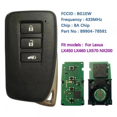 Aftermarket 3Button Smart Remote Key For LX450 LX460 LX570 NX200 NX300 2015 BG1EW P1 A8 DST-AES 89904-78591 61E034-0012