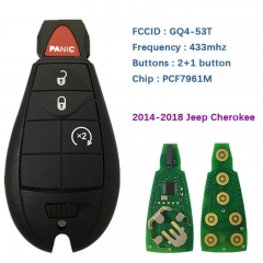 Origianl 4 Button Remote Fobik Key For Jeep Cherokee 2014- 2018 433Mhz FCCID Number GQ4-53T PCF7961M Chip