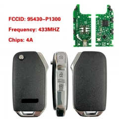 Original PCB 3 Button Flip Remote Key FCCID 95430-P1300 4A PCF7939M 433 ASK For KIA Carnival Sorento Sportage V NQ5