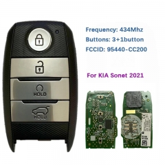 Original 4 Buttons Genuine Key For KIA Sonet 2021 Smart Remote Key 433 MHZ FCC ID FOBP956S20 95440-CC200