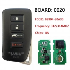 Aftermarket Stock 4 Button Smart Key For Lexus ES350 HYQ14FBA G BOARD 0020 Board Number 89904-30A30