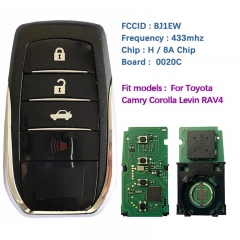 Smart Keyless Remote Car Key Fob Control 433Mhz FCCID BJ1EW 0020 Board 8A Chip For Toyota Camry Corolla Levin RAV4