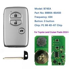 Aftermarket 3 Button Smart Key For Toyota Land Cruiser Prado 2010+ B74EA P1 98 4D-67 Chip FCCID 89904-60A50 F433